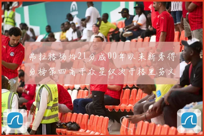 弗拉格场均21分成00年以来新秀得分榜第四高于众星仅次于格里芬文班和卢卡